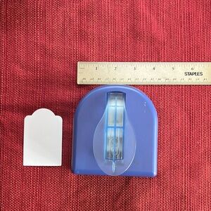 Staples Blue Craft Punch with White Sample